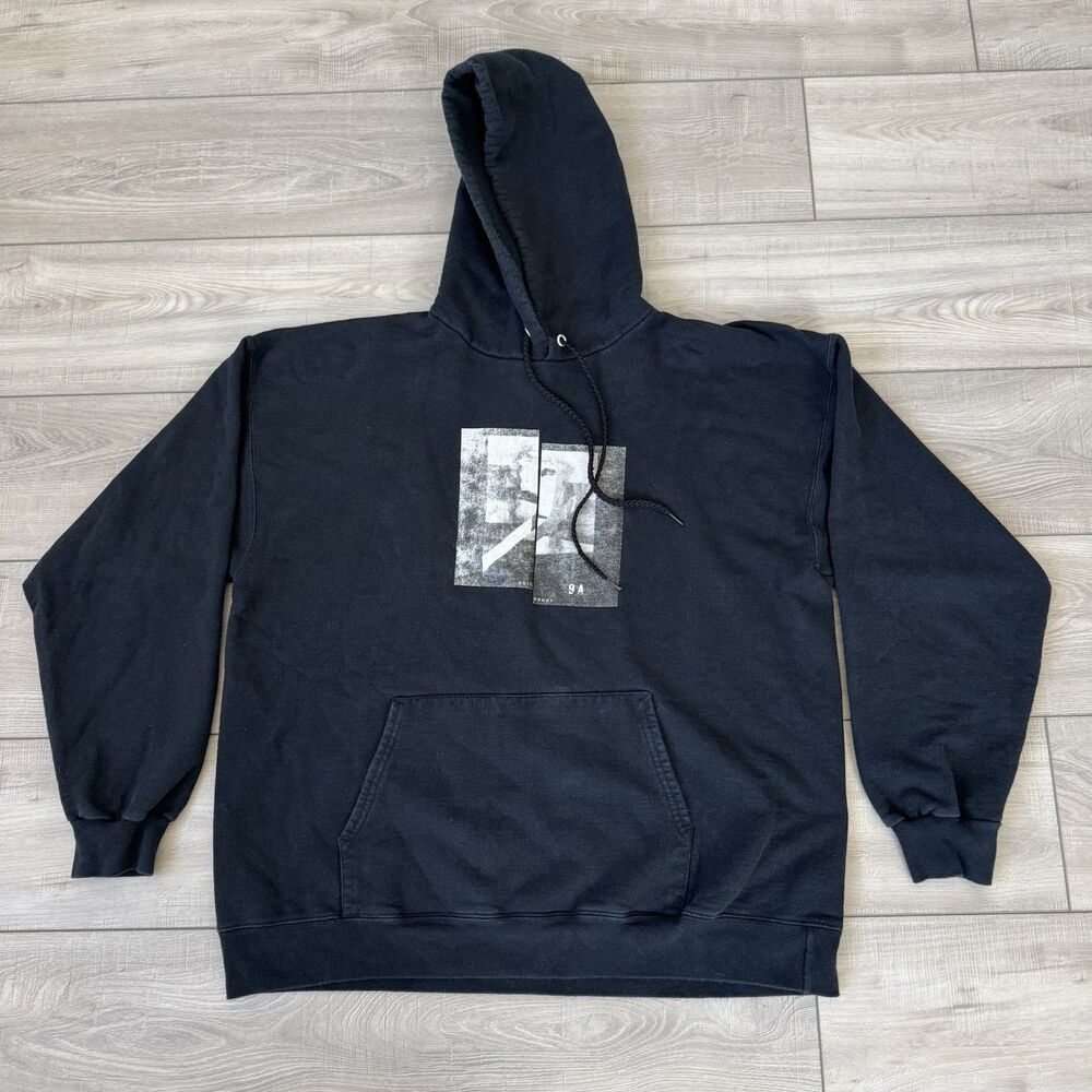Vintage 90s/Y2k Hanes Ultimate Cotton Heavyweight Hoodie Black Size Large